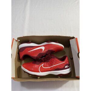 New Mens Size 13 Red Nike Alpha Huarache Varsity 4 Low Metal Baseball Cleats